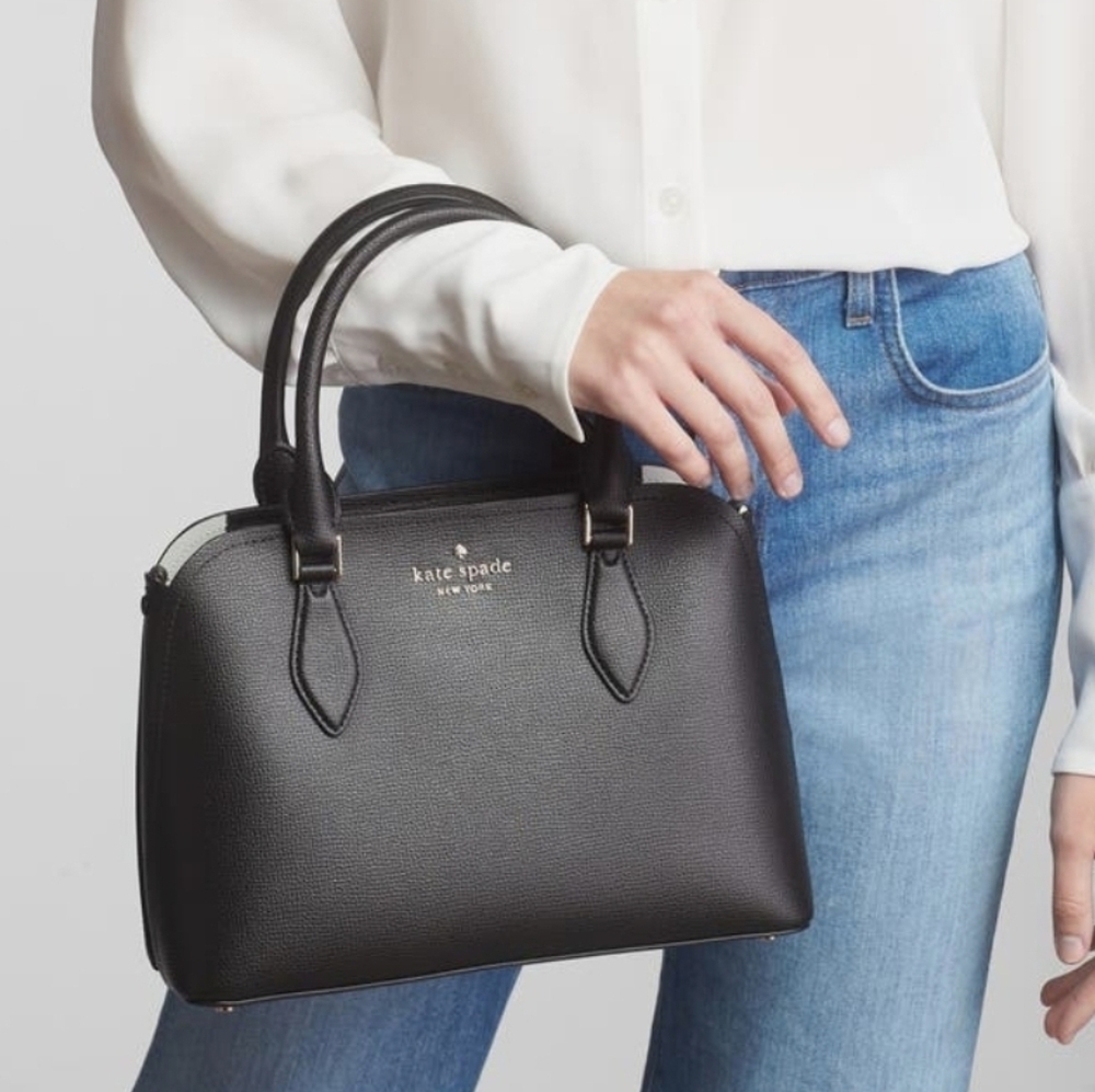 Kate Spade Darcy Black Small Leather Satchel Bag